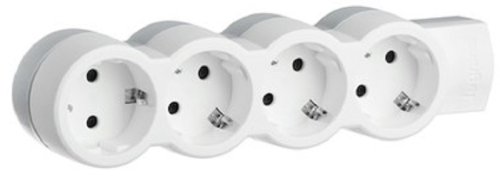 Колодка удлинителя с заземлением Legrand Стандарт 4-м 16А 3500Вт бело-серый картинка 